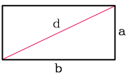 Найти длину стороны прямоугольника зная диагональ и сторону