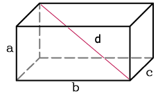Найти диагональ прямоугольного параллелепипеда зная длину его рёбер