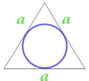Вписанного в равносторонний треугольник