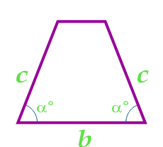 Площадь равнобедренной трапеции через ее большее основание, боковую сторону и угол при большем основании